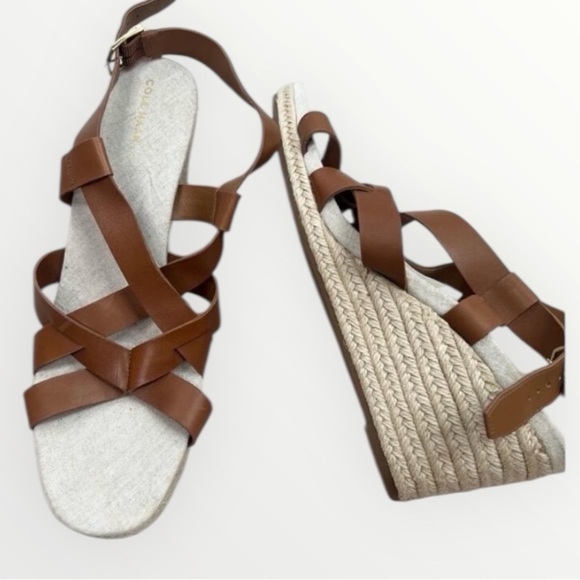 Cole Haan Sandals Size 11 B Brown Strappy Ankle Strap Buckle Open Toe Chic - Picture 1 of 11